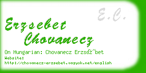 erzsebet chovanecz business card